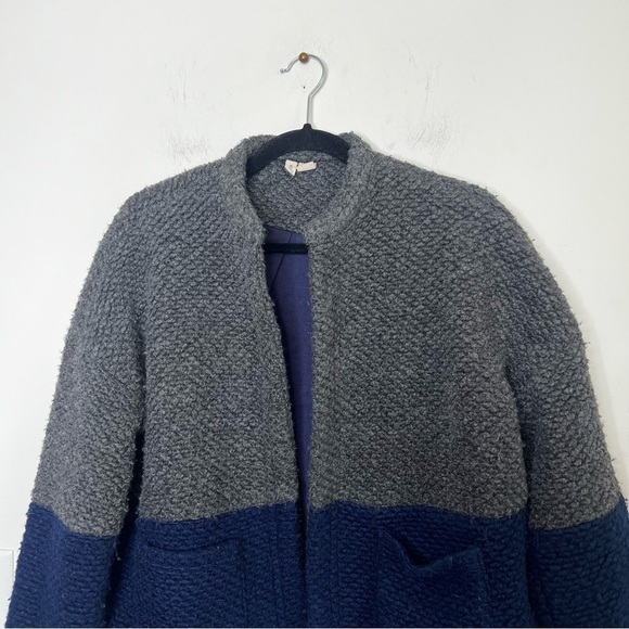 Anthropologie MOTH Colorblock Wool Coat blazer - Picture 4 of 8